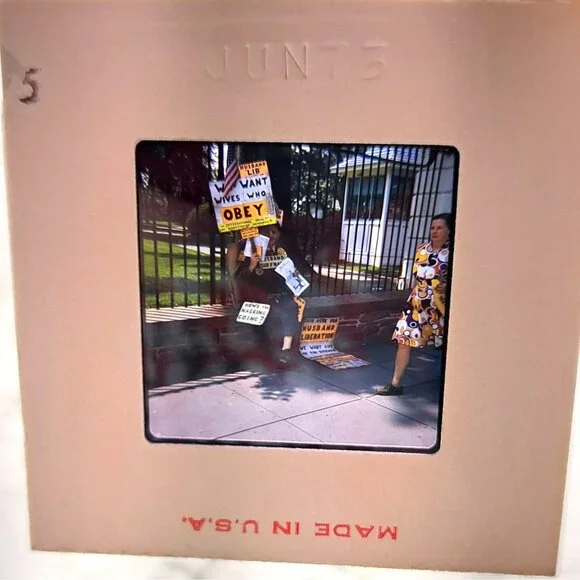 Vintage Color Slide Harry Britton Husband Lib Protester June 1973 Washington DC - Picture 2 of 7